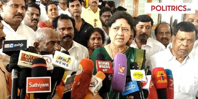 ‘உதயநிதிக்கு அமைச்சராக நீடிக்கத் தகுதி இல்லை’ -சசிகலா !